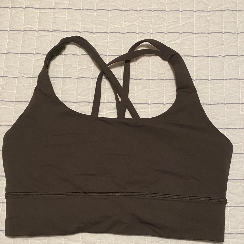 Lululemon Athletica Dark Olive Green Energy Sports Bra 8